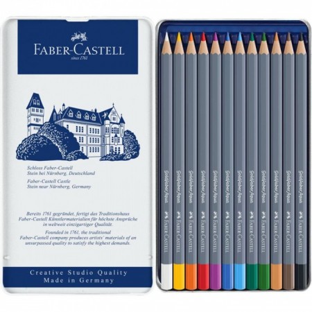 Chì Màu Nước Goldfaber, Hộp Thiếc 12 Màu
